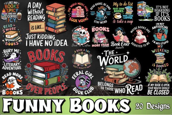Cute Funny Books SVG Bundle Review