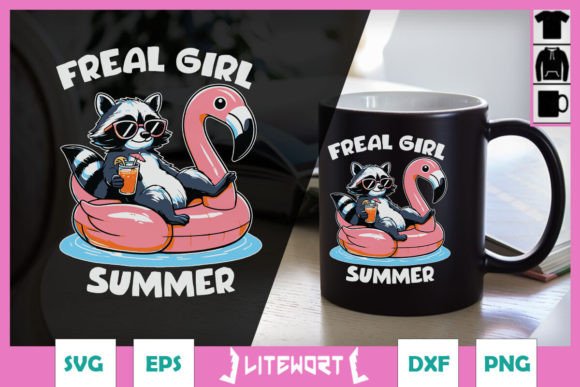 Feral Girl Summer Funny Raccoon SVG Review