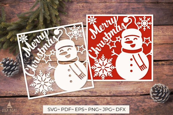 Merry Christmas Card Svg Funny Snowman Review