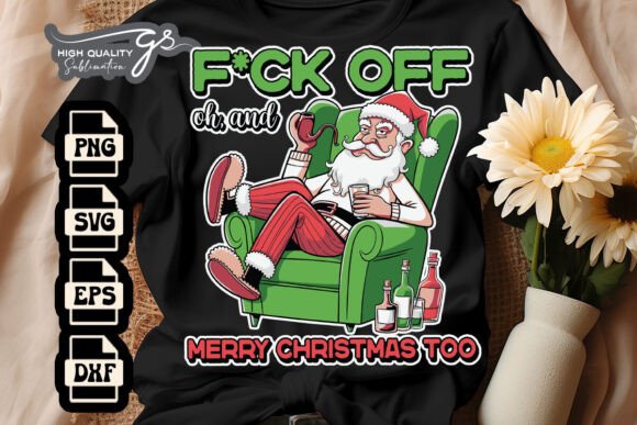 Merry Xmas Too Funny Santa SVG Review